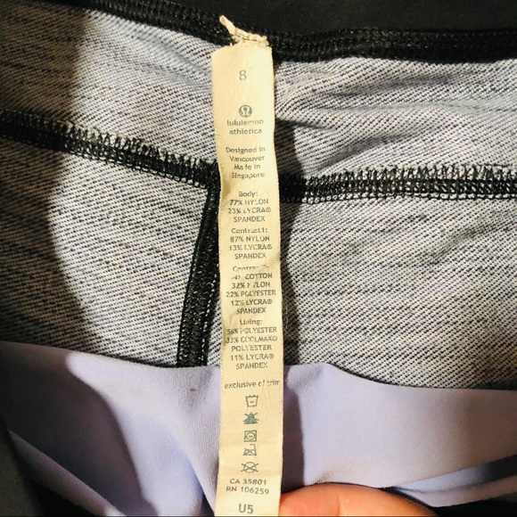 Lululemon two tone straight cropped leggings - Picture 5 of 9